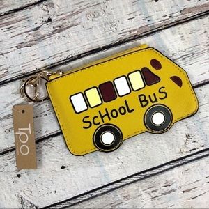 School Bus Key Chain Wallet ID Holder
